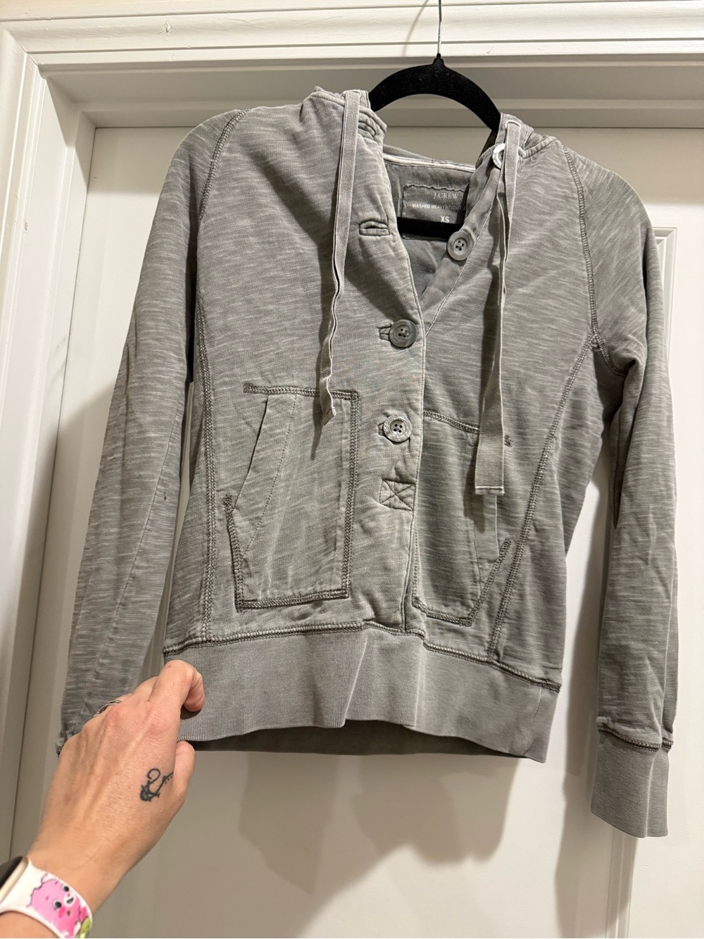 J. Crew Washed Lightweight Weekend Hoodie